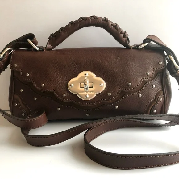 Michael Kors Vintage Brown Leather Purse - Picture 1 of 9